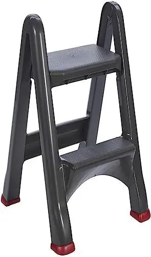 Produktbild: Curver Klapptritt, Plastik, anthrazit/rot, 48.6 x 17.2 x 63 cm