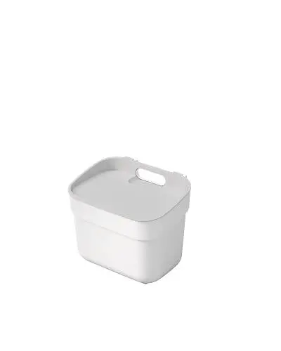 Produktbild: CURVER Ready to Collect 5L Mülleimer perfekt zur Trennung von Abfall, Mülltrennsystem stapelbar, weiß