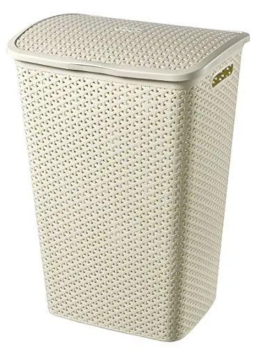 Produktbild: CURVER Wäschekorb MY STYLE 55L Wäschekorb, Plastik, cremig, 43x33x60
