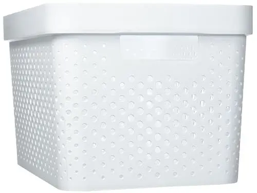 Produktbild: CURVER | Infinity Aufbewahrungsbox, 17 l, weiß, 35,5 x 26,2 x 21,9 cm, recycelter Kunststoff, 245676, One Size