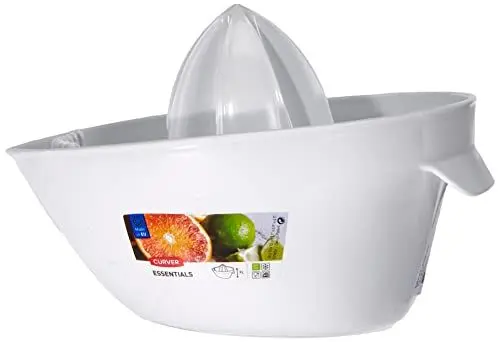 Produktbild: Curver 221944 Presse Obst Zitrusfrucht mit Reservoir Polypropylen weiß 17.8 x 15,2 x 11.6 cm 3 L