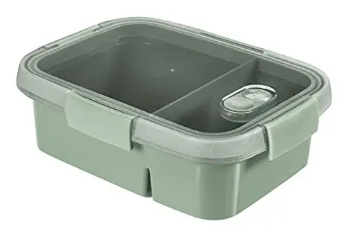 Produktbild: Curver 250000 Go Rectangular Storage Container 0.6 L + 0.3 L with Separator – Recycled (Smart Eco Line), Plastic