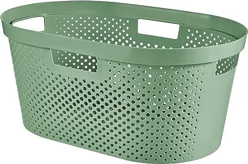 Produktbild: Curver Wäschekorb, 40 l, recycelter Kunststoff, Grün, M