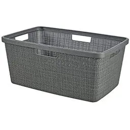 Produktbild: Curver Wäschekorb Jute 46 l, Grau, 70% recycelbar
