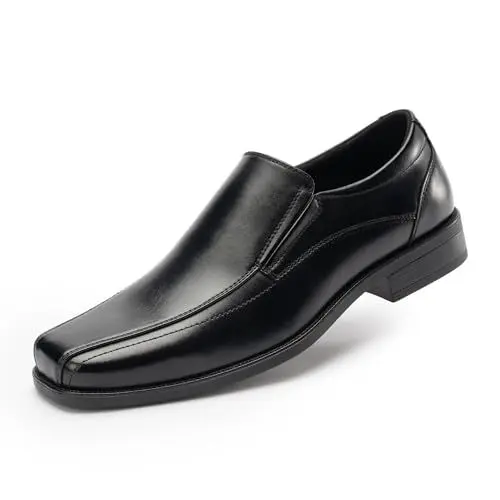 Produktbild: Cusolemore Herren Mokassins Loafers Männer Slip on Slipper Anzugschuhe, Microfiber gefüttert, Square Toe für Arbeit, Freizeit und Business Black 44.5