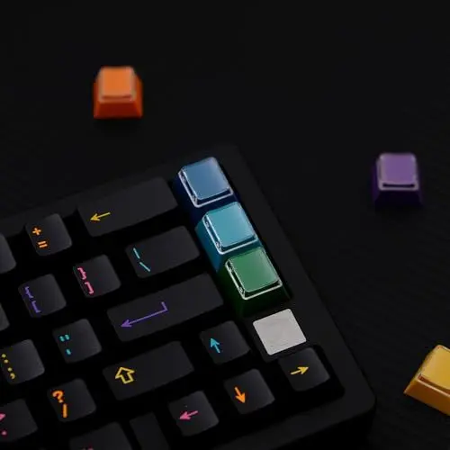 Produktbild: Custom Keycaps 16pcs Cherry Profil Tastenkappen gemischte Farben R4 Regenbogen Keycap Fit für mechanische Tastatur Cherry Mx Gateron Schalter