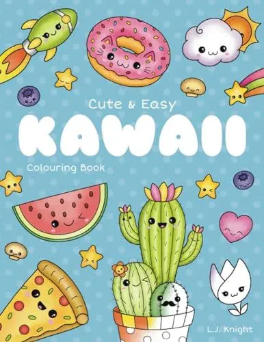 Produktbild: Cute and Easy Kawaii Colouring Book: 30 Fun and Relaxing Kawaii Colouring Pages For All Ages (Ljk Colouring Books, Band 14)