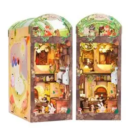 Produktbild: CUTEBEE Book Nook Miniatur Haus Modellierung,DIY Puppenhäuser Miniatur Haus Kit mit Dust Cover,Booknook Miniature House Kits for Adults to Build Wooden 3Puzzle Art Möbel Kit(Mole's Apartment)