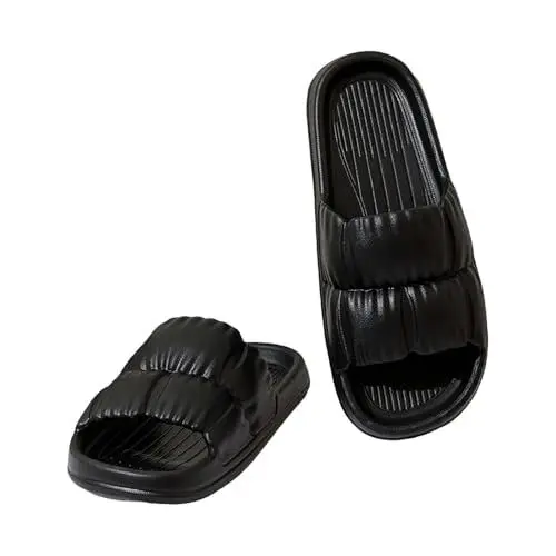 Produktbild: CUTeFiorino Badelatschen Damen Offener Zeh Hausschuhe Rutschfeste Badeschlappen Duschschuhe für Damen und Herren Badeschuhe Super Weich Schlappen Flach Hauslatschen Atmungsaktiv Hausschlappen