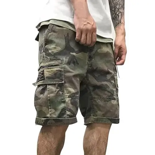 Produktbild: CUTeFiorino Herren Fitness Sport Freizeit Einfarbig Schwarz Einlagige Shorts Für Männer Tuchhose Herren (Grey, XXL)