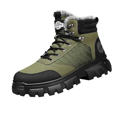 Produktbild: CUTeFiorino Schuhe Herren 2 Padded Cotton Shoes High Top Thick Bottom Outside Wear Warm Snow Boots Models Retro Men's Boots Basketball Schuhe Herren (AG, 41)