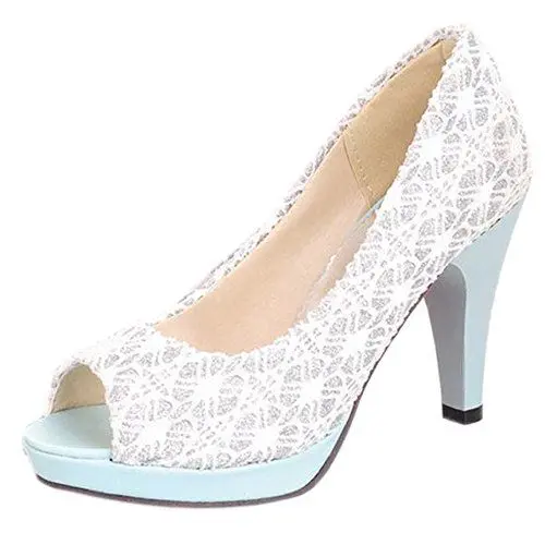 Produktbild: CUTEHEELS Damen Elegante Plateau Sandalen mit Peep Toe und Blockabsatz