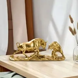 Produktbild: Cutfouwe Bulle Und Bär Figuren & Deko-Börsenstatuen-Dekoration Für Das Büro Oder Zuhause-Geschenke Für Börsenliebhaber,Bull Bear Sculpture Statue