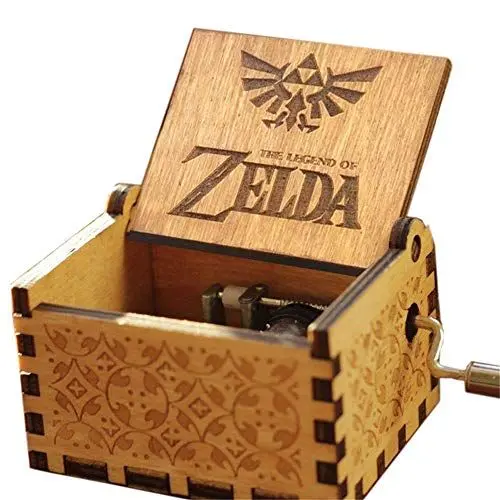 Produktbild: Cuzit The Legend of Zelda Thema Spieluhr - Antik Geschnitzte Handkurbel Holz Spielzeug