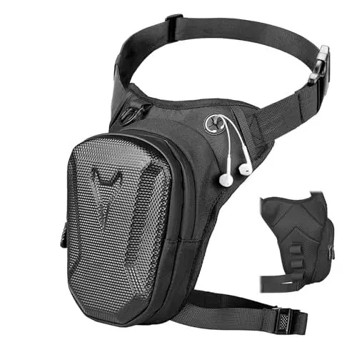Produktbild: Cveenk Beintasche Motorrad, wasserdichte Oberschenkeltasche für Herren und Damen, Multifunktionaler Taktische Beinbeutel für Camping,Wandern,Klettern,Laufen,Radfahren,und Motorrad