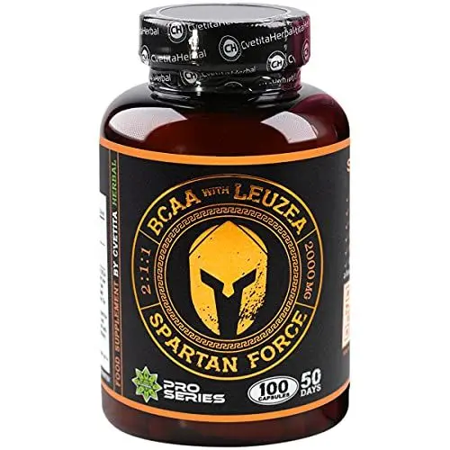 Produktbild: Cvetita Herbal Spartan Force BCAA 2:1:1 Аngereichert mit Leuzea wurzel ECDYSTERONE, Muskelwachstum stimuliert, Unterstützt schnelle Erholung, Verzweigtkettige Aminosäuren