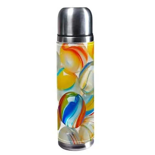 Produktbild: CWAGFEQZ 1-Pc Edelstahl-Kaffeetasse,vakuumisolierter Kaffeebecher,500ml,Kristallglas Dekobonbons