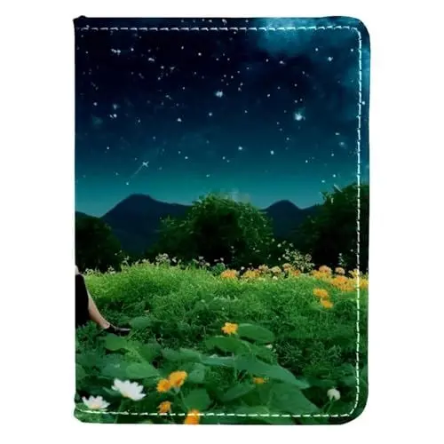 Produktbild: CWAGFEQZ Reisepasshülle,Reisebrieftasche,Reisepasshülle mit Impfkartenschlitz,Mädchen und Lotusblume