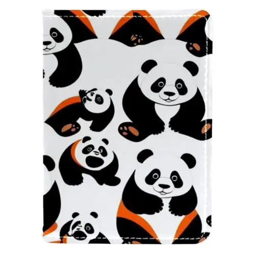 Produktbild: CWAGFEQZ Reisepasshülle,Reisebrieftasche,Reisepasshülle mit Impfkartenschlitz,Pandas