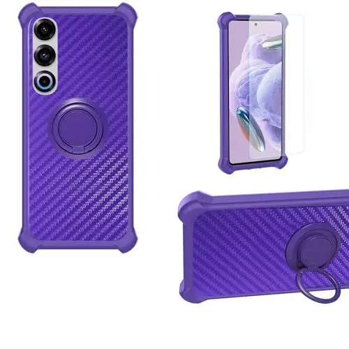 Produktbild: CWEIYUSHU hülle Für Meizu 21 Geely Galaxy Hülle Case Handyhülle Schutzhülle Cover (Mit 9H Härte HD Schutzfolie) PC + Silikon Ständer TZZH-ZI