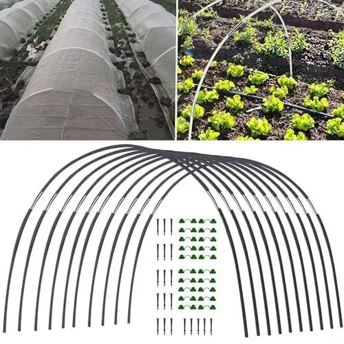 Produktbild: CWOQOCW Gartenreifen für Hochbeete Gartentunnelreifen für Reihenabdeckung Gewächshaus-Tunnelbögen Fiberglas Tunnelbogen für Hochbeet Gewächshausreifen Gartentunnelreifen (3)
