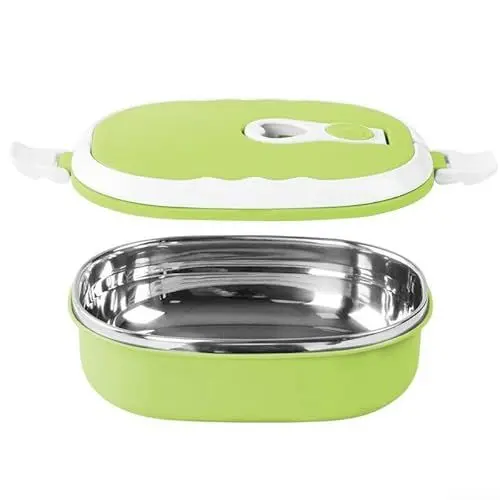 Produktbild: CWOQOCW Thermo-Lunchbox, tragbare Bento-Box, thermisch isolierter Behälter, Lebensmittelwärmer, Lunchbox für Kinder, Studenten (grün)
