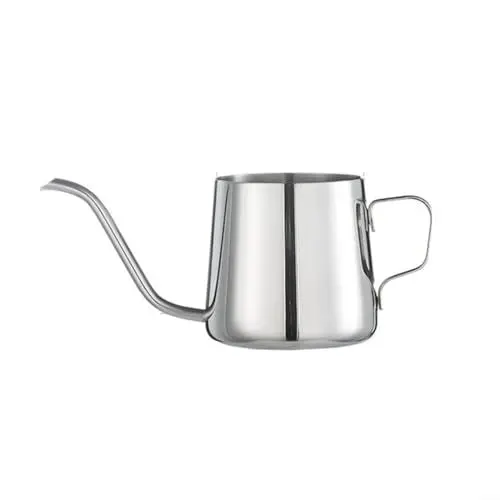 Produktbild: CWOQOCW Wasserkessel zum Übergießen, Edelstahl, Schwanenhals, Kaffeekessel, langer schmaler Auslauf, Handtropf-Kaffee-Teekanne mit Deckel (A)