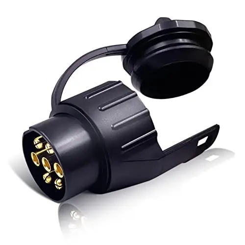 Produktbild: CXTM Adapter Anhänger 7 auf 13 Polig, 7 auf 13 Polig Adapter, 7 Polig auf 13 Polig Adapter inkl. Parking Cover, 12 V Systeme, für Fahrradträger, Pferdeanhänger