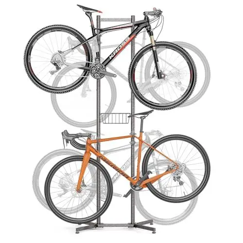 Produktbild: CXWXC Fahrradständer Boden Für 4 Fahrräder Belastbar bis 70kg/160 Pound Fahrrad Ständer Halter Indoor Garage Lagerung im Freien