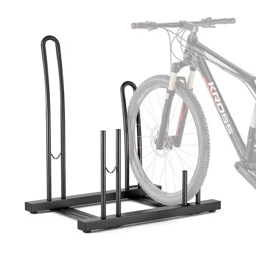 Produktbild: CXWXC Fahrradständer Boden Für Mountainbikes, E-Bikes und Rennrad mit Reifenbreiten bis 55 mm Radständer Für 26-29 Zoll Fahrrad (RC-2836C)
