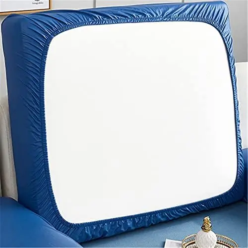 Produktbild: CXYKN Sofa-Sitzkissen-Schonbezüge, wasserdichte Ledersofa-Kissenbezüge, rutschfeste Sofakissen, Stretch-Rückenlehnenkissen, Schonbezug, Couch-Kissen-Schonbezüge (Farbe: Blau, Größe: Rückenlehne)