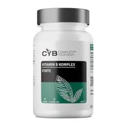 Produktbild: Vitamin B Komplex – Mit 500 µg Vitamin B12 Hochdosiert – Vitamin B1 40 mg – 180 Kapseln 6 Monate – alle 8 B-Vitamine (B1, B2, B3, B5, B6, B7, B9, B12) – Vegan – Complete Your Body