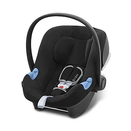 Produktbild: CYBEX Silver Babyschale Aton B i-Size, Inkl. Neugeboreneneinlage, Ab Geburt bis ca. 24 Monate, 45 bis 87 cm, Max. 13 kg, Für Autos mit und ohne ISOFIX, Volcano Black