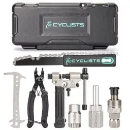 Produktbild: cyclists 7 Teilig Fahrrad Reparaturset, Tragbarer Werkzeugkoffer Werkzeug Set, Reparatursatz mit Tragekoffer