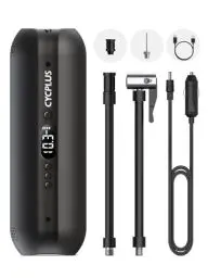 Produktbild: CYCPLUS Luftpumpe,12V DC/AC 2-in-1,Max I50PSI Automatische Abschaltung Elektrischer Kompressor Tragbar Fahrradpumpe Mini Reifenpumpe für alle Fahrräder Motorräder und Autos