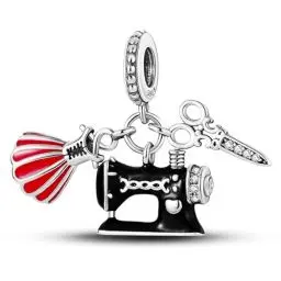 Produktbild: CYCUFF Sterling Silber Charms 925 für Europäische Armband & Halsketten Anhänger Perlen Schmuck Geschenk für Frauen Familie Freunde (Kostümdesign Charm)
