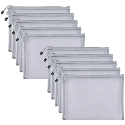 Produktbild: CYEER 10 Stück Dokumententasche A4, Dokumententasche mit Reißverschluss A4, Wasserdichte Dokumententasche, Dokumententasche Reise, Reißverschlusstasche Zip Beutel Tasche Wallet Taschen