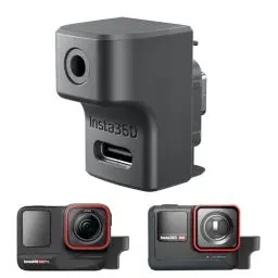 Produktbild: CYNOVA ACE PRO 2 Mic Adapter für Insta360, Kompatibel mit insta360 Ace pro Support Capture Audio 3.5mm USB-C Port Action Kamera Insta360 ACE Pro 2 Zubehör