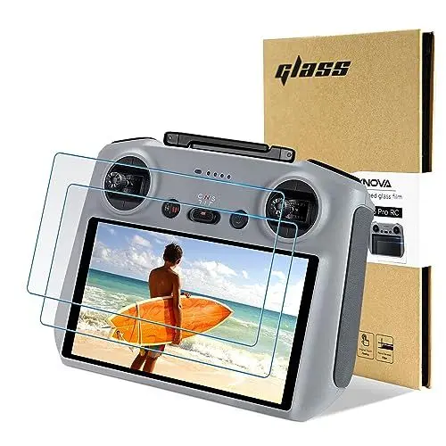 Produktbild: CYNOVA DJI Mavic Mini 4 Pro HD gehärtetes Glas Displayschutzfolie für DJI Air 3. dji Mini 4 Pro /Air3 Fernbedienung Zubehör (2 PACK)