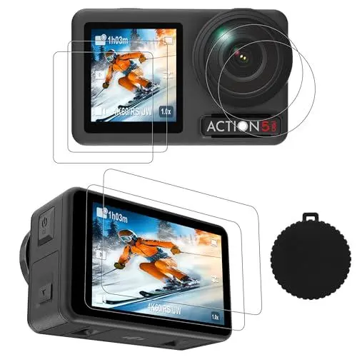 Produktbild: CYNOVA Osmo Action5 Pro Displayschutz für DJI Osmo Action 5 Pro, (7pcs) 9H Schutzfolie für DJI Action 5 Pro mit Kameraschutz +Lens Silicone Covers für DJI Osmo Action 5 Zubehör