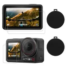 Produktbild: CYNOVA Osmo Action5 Pro Displayschutzfolie für DJI Osmo Action 5 Pro,(8pcs) 9H Schutzfolie für DJI Action 5 Pro Mit Kameraschutz +2x Lens Silicone Covers für DJI Osmo Action 5 Pro Zubehör