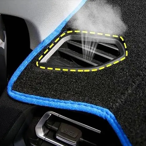 Produktbild: CYPMDW Anti-Rutsch-Matte Für Peugeot 207 206+ Auto-Innenarmaturenbrettabdeckung Armaturenbrettmatte Sonnenschutzmatte UV-Schutz Gummimatten Fürs Auto(Blau,RHD)