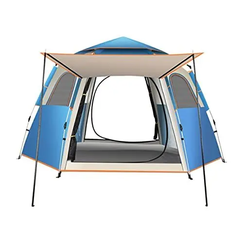 Produktbild: EASTALOLO Durables Campingzelt, wasserdichtes, Doppellagiges Oxford-Gewebe, ideal für Familienwanderungen, Reisen, Rucksacktouren, einfacher Aufbau, Winddicht, UV-Schutz, (3 to 4 Person)