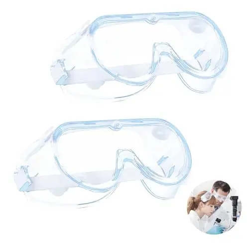 Produktbild: CYUaoao 2 Stück Schutzbrille Arbeitsschutzbrille für Brillenträger Staubdichte Schutzbrillen Transparent Staubschutzbrille Antibeschlagbrille Überrille