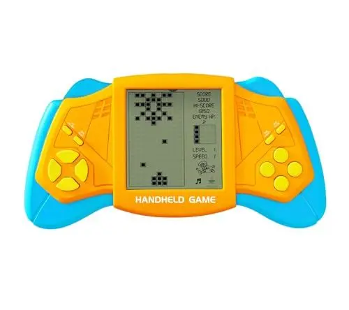 Produktbild: CZT Creative Brick Game Console Coole Flügel Erscheinungsbild auf 2574 in 1 Blockspielen Handheld -Spielautomat Retro tragbare elektronische Spiel Spielzeug Kinder (Yellow)