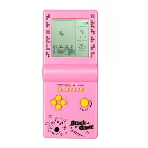 Produktbild: CZT Nostalgische Würfel-Spielkonsole mit großem Bildschirm, eingebauter Retro-999-in-3-Block-Spiel, für drinnen und draußen, tragbare elektronische Baustein-Spiele, Kinder/Studenten/Freunde