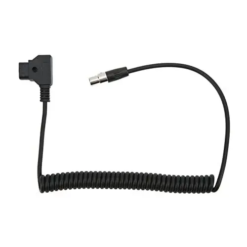 Produktbild: D Tap auf 12 V, Netzkabel für D Tap-Stecker auf 4-poligen -XLR-Adapter, Spiralkabel für Tvlogic-Netzkabel