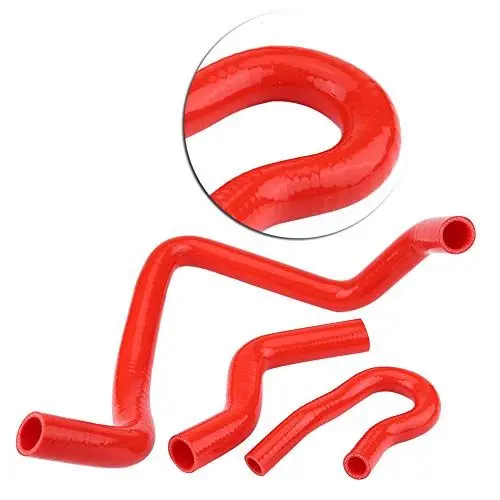 Produktbild: d16 coolant hoses,G-Plus Silikon-Kühlwasserschlauch-Kit,Oberes Schrägheck,Rote Schläuche für 99 Integra Frontlenker Dirtbike,9-teiliges Rotes Silikon-Auto-Kühlerschlauch-Kit für D15 D16 SOHC EG (Rot)