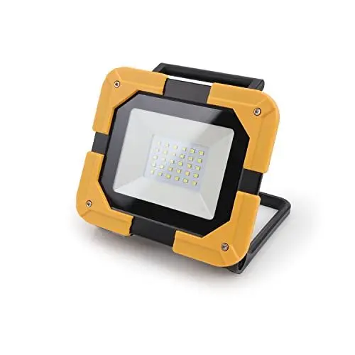 Produktbild: DA LIGHT LED Baustrahler Akku 4000mAh, Arbeitsleuchte Tragbar 20W, Campinglampe 1800LM Dimmbar, Strahler Suchscheinwerfer Wiederaufladbare für Stromausfällen Camping Baustelle Werkstatt Notfall