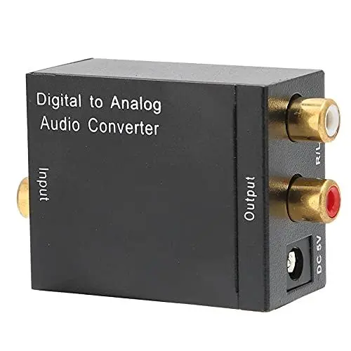 Produktbild: DAC Audiokonverter,Digitaler Koaxial Optisch zu Analog R/L Signaladapter mit Rauschunterdrückungschip, Plug and Play, Audiokonverter für OS X TV, TV, Leistungsverstärker, Netzwerkbox